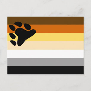 Cartão Postal Sinalizador de Orgulho de Urso