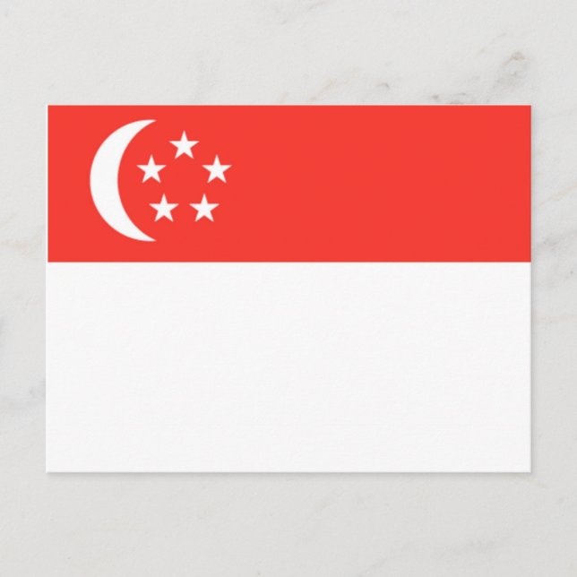 Cartão Postal Sinalizador de Singapura (Frente)