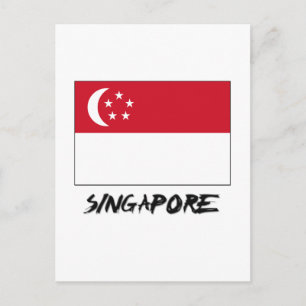 Cartão Postal Sinalizador de Singapura