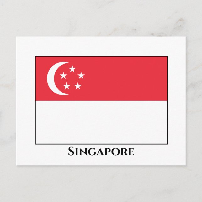 Cartão Postal Sinalizador de Singapura (Frente)