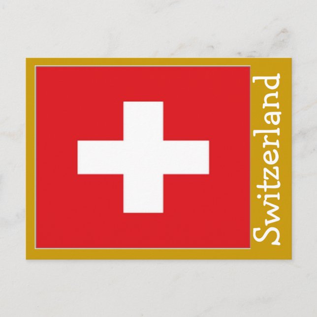 Cartão Postal sinalizador de suiça (Frente)