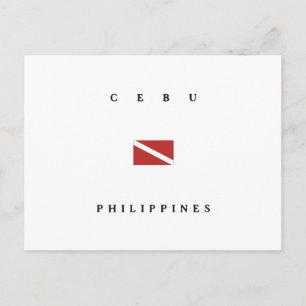 Cartão Postal Sinalizador de unidade de mergulho Cebu Filipinas