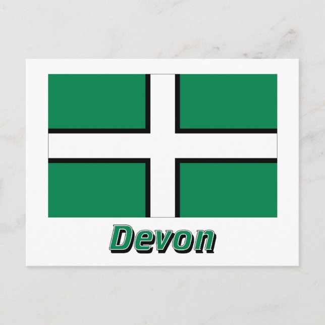 Cartão Postal Sinalizador Devon com Nome (Frente)