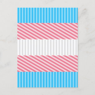 Cartão Postal Sinalizador do Abstrato Transgender Pride Stripe F