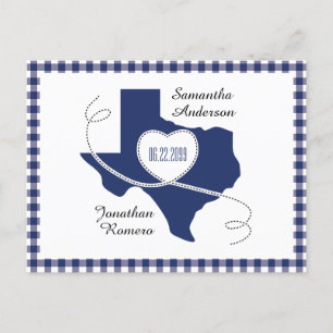 Cartão Postal Sinalizador do Estado Blue Texas Curling Ribbon Sa