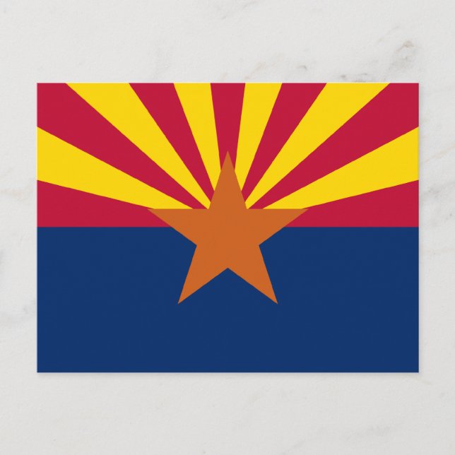 Cartão Postal Sinalizador do Estado da arizona (Frente)