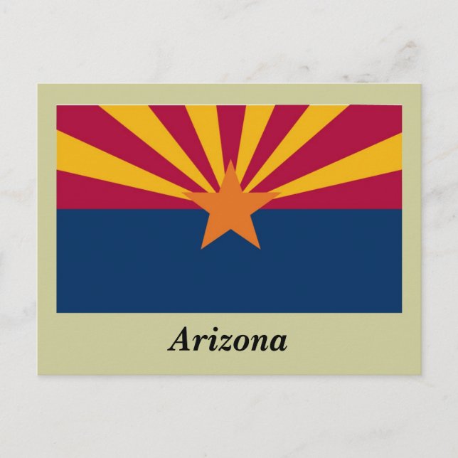 Cartão Postal Sinalizador do Estado da arizona (Frente)