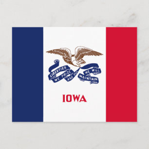 Cartão Postal Sinalizador do Estado de Iowa