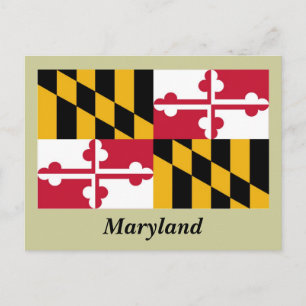 Cartão Postal Sinalizador do Estado de Maryland