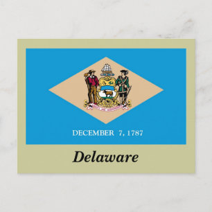 Cartão Postal Sinalizador do Estado Delaware