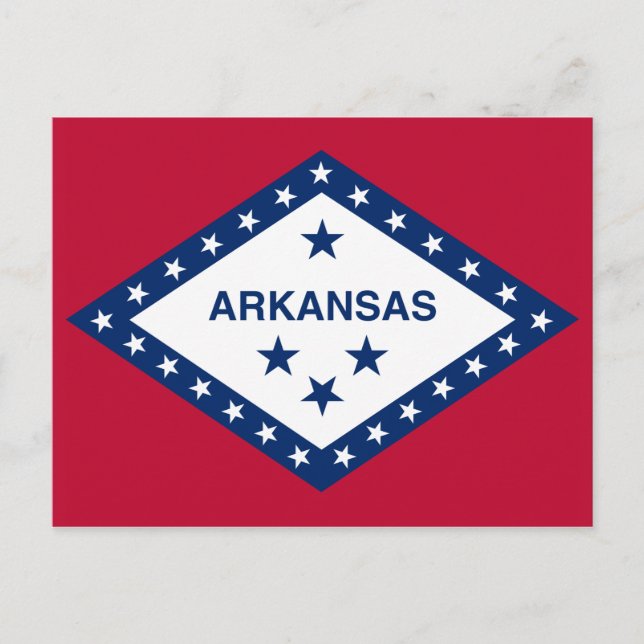 Cartão Postal Sinalizador do Estado do Arkansas (Frente)