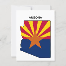 Sinalizador do Estado do Mapa do Estado da arizona