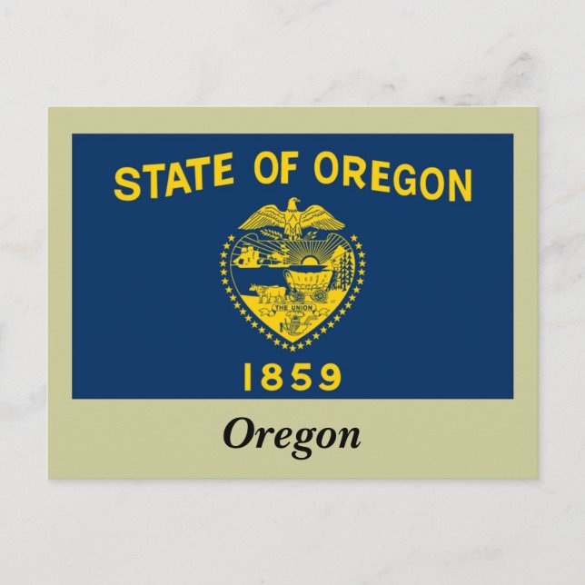 Cartão Postal Sinalizador do Estado do Oregon (Frente)