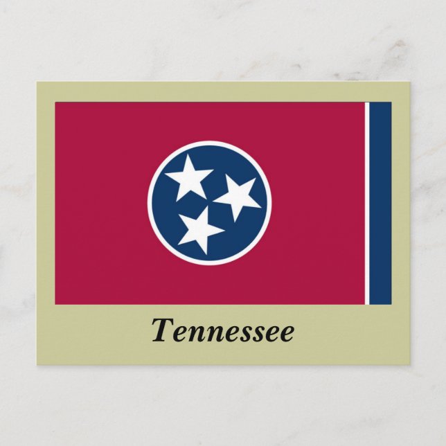 Cartão Postal Sinalizador do Estado do Tennessee (Frente)