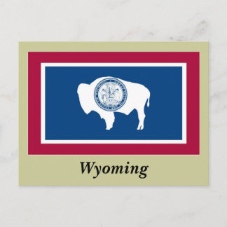 Cartão Postal Sinalizador do Estado Wyoming