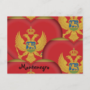 Cartão Postal Sinalizador do Montenegro Hearts & Montenegro /Mon