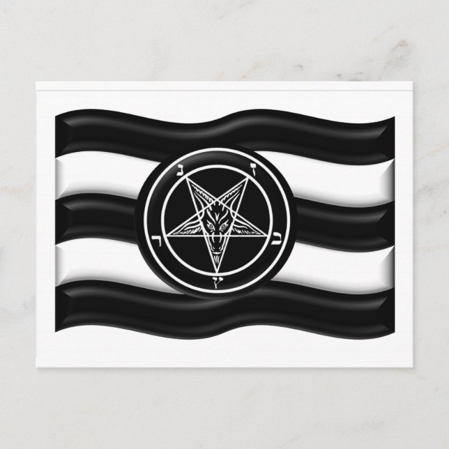 Cartão Postal Sinalizador do Orgulho de Baphomet (Frente)