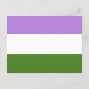 Cartão Postal Sinalizador do Orgulho do Genderqueer