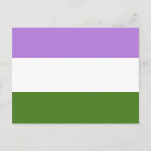 Cartão Postal Sinalizador do Orgulho do Genderqueer