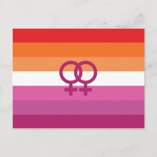 Cartão Postal Sinalizador do Orgulho Lésbico WLW (Sunset)