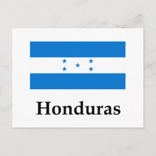 Cartão Postal Sinalizador E Nome Honduras