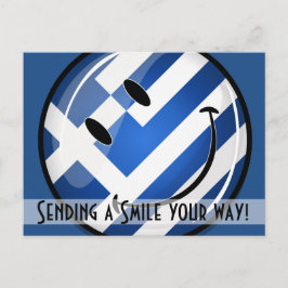 Cartão Postal Sinalizador grego sorridente