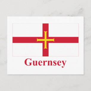 Cartão Postal Sinalizador Guernsey com Nome