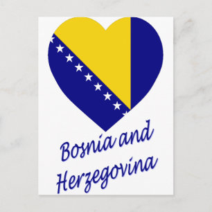 Cartão Postal Sinalizador Heart da Bósnia e Herzegovina