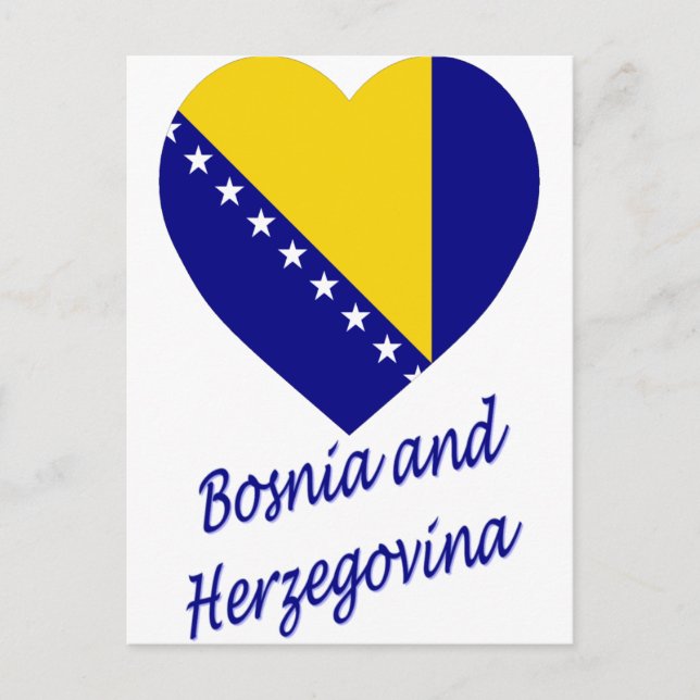 Cartão Postal Sinalizador Heart da Bósnia e Herzegovina (Frente)