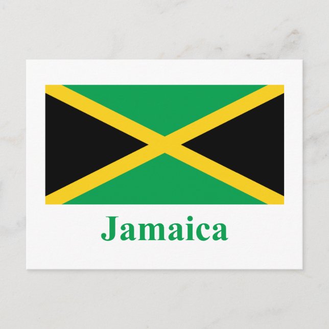 Cartão Postal Sinalizador Jamaica com Nome (Frente)