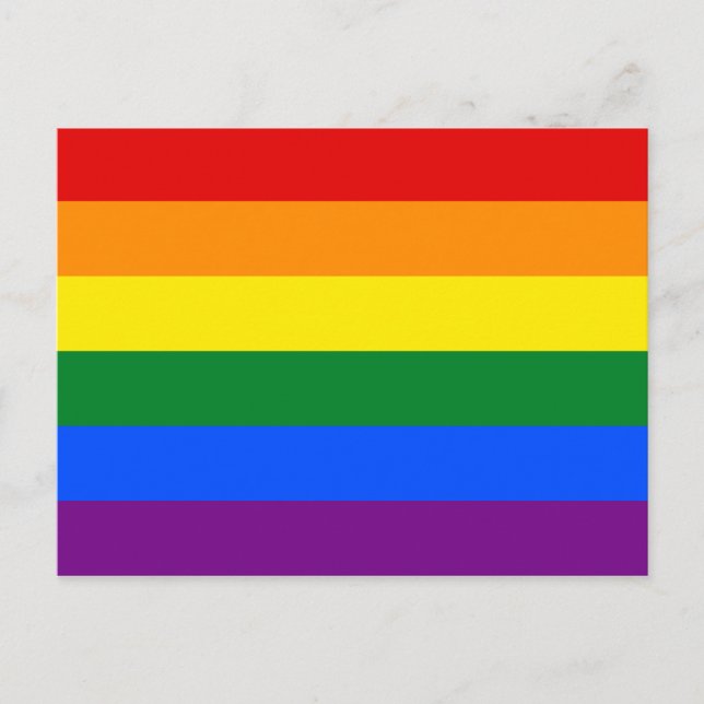 Cartão Postal Sinalizador Orgulho gay do arco-íris LGBT (Frente)