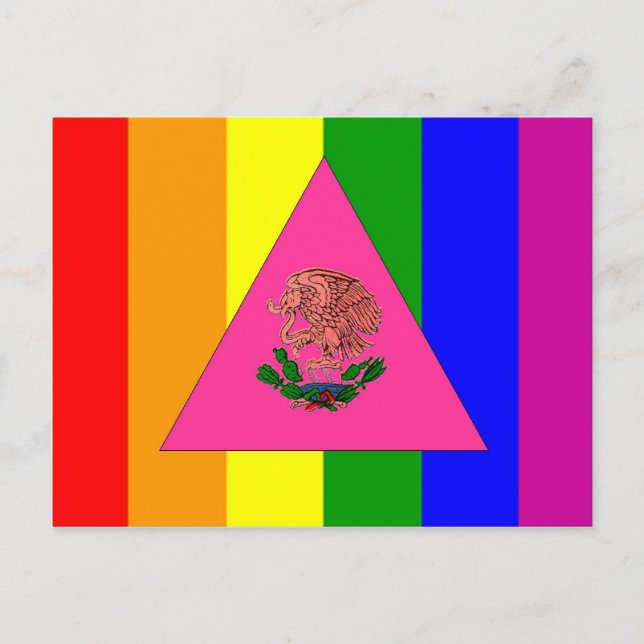 Cartão Postal Sinalizador Orgulho gay mexicano (Frente)