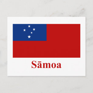 Cartão Postal Sinalizador Samoa com Nome em Samoan