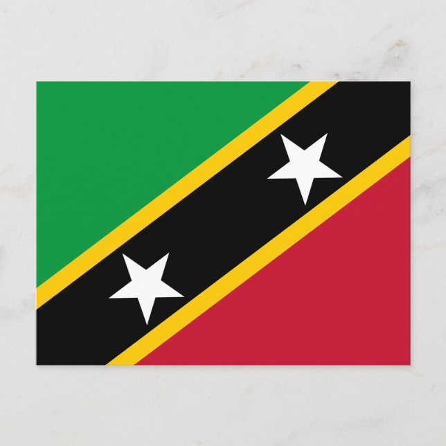 Cartão Postal Sinalizador santo Kitts e Nevis (Frente)