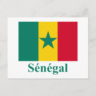 Cartão Postal Sinalizador Senegal com Nome em Francês