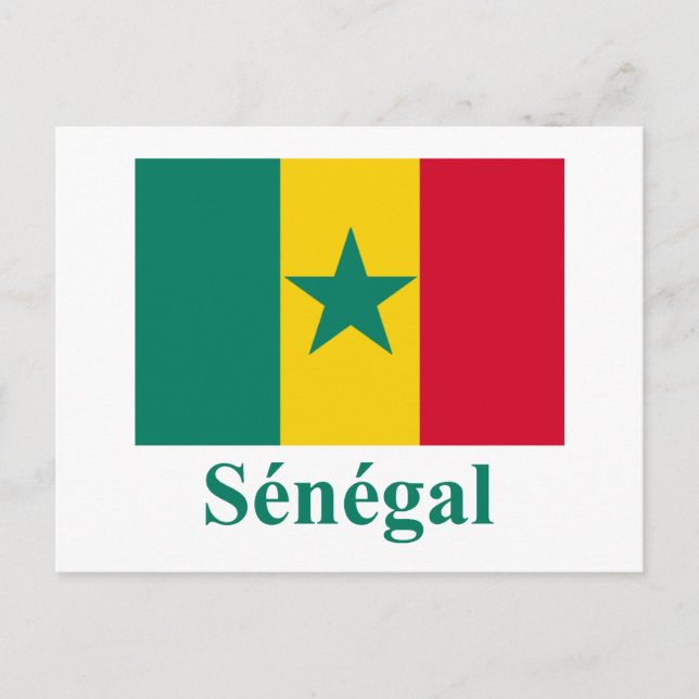 Cartão Postal Sinalizador Senegal com Nome em Francês (Frente)