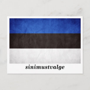 Cartão Postal Sinalizador "sinimustvalge" Estônia