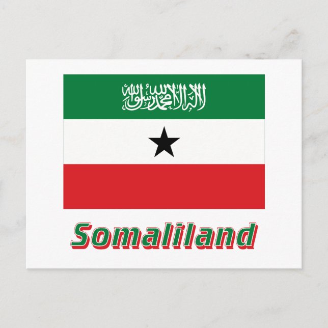 Cartão Postal Sinalizador Somaliland com Nome (Frente)