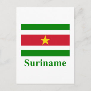 Cartão Postal Sinalizador Suriname com Nome