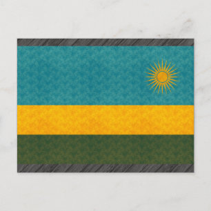 Cartão Postal Sinalizador Vintage Pattern Rwandan