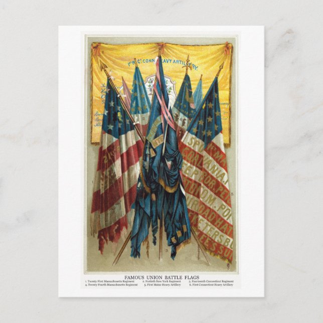 Cartão Postal Sinalizadores de Batalha da Guerra Civil n.o 3 (Frente)