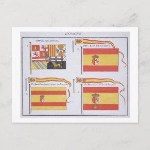 Cartão Postal Sinalizadores espanhóis, de um livro francês de