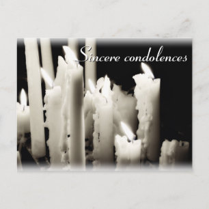 Cartão Postal Sinceras condolências