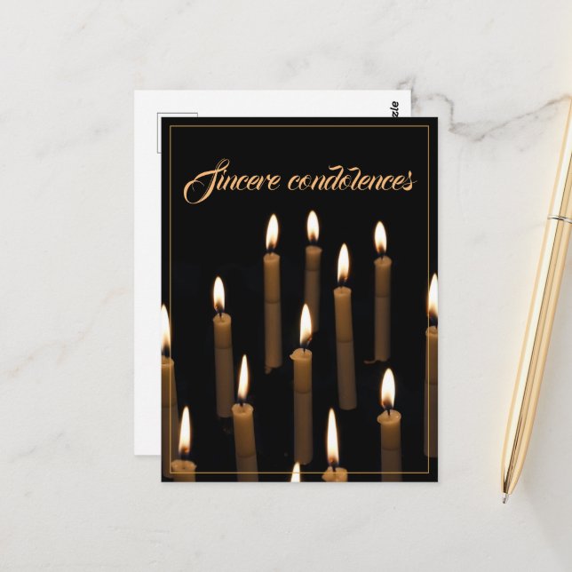 Cartão Postal Sinceras condolências (Frente/Verso In Situ)