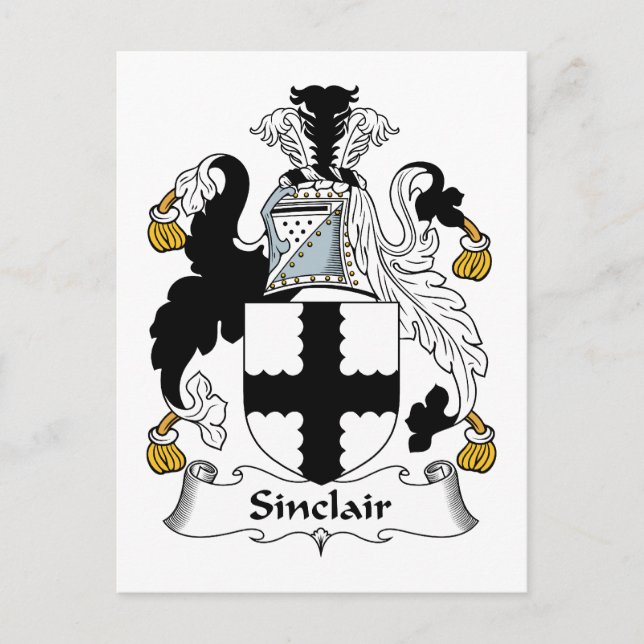 Cartão Postal Sinclair Family Crest (Frente)