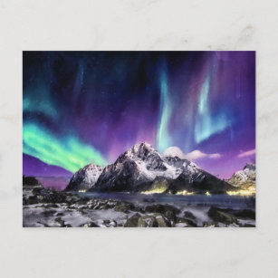 Cartão Postal Sinfonia Das Luzes - Lindo Cenário Aurora
