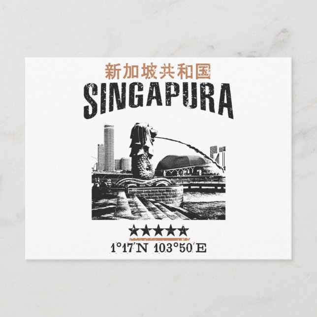 Cartão Postal Singapura (Frente)