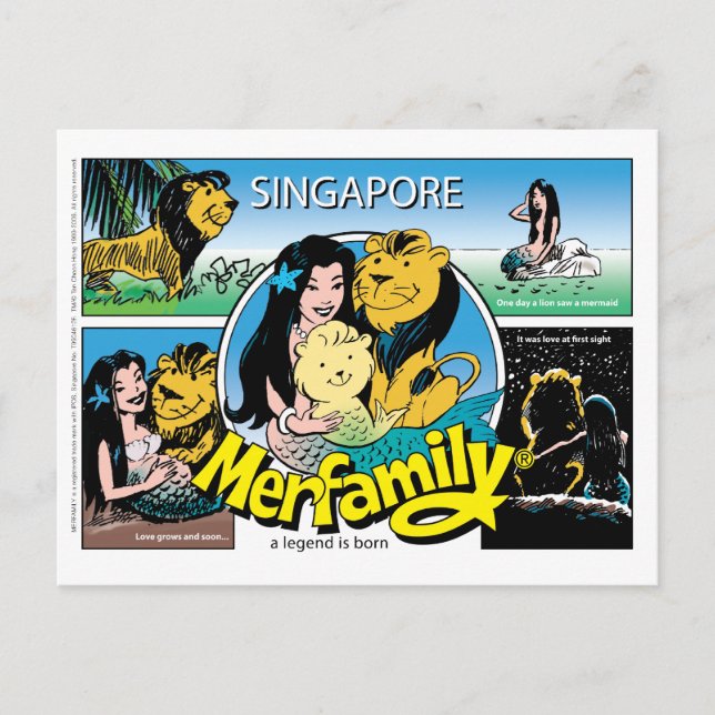 Cartão Postal SINGAPURA MERFAMILY® (Frente)