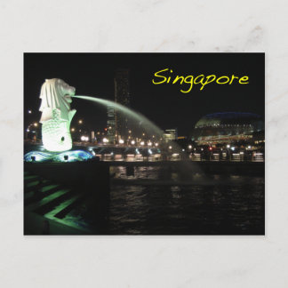 Cartão Postal Singapura Merlion