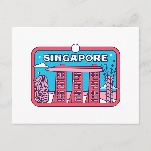 Cartão Postal Singapura Viagem Souvenir (Frente)
